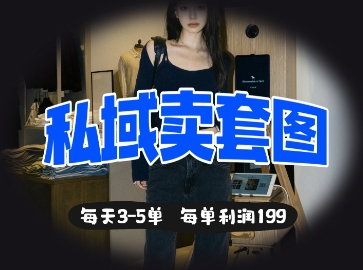 私域卖套图每天3-5单,每单利润99-佰校通网创