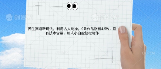 AI养生赛道新玩法,10条作品涨粉5.2W,操作简单,新人小白能轻松制作-佰校通网创