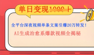 全平台深夜文案新风口：DeepSeek生成百万播放量金句，治愈系内容涨粉速度快4倍-佰校通网创