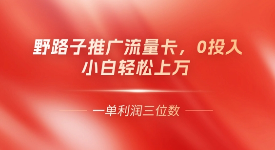 0门槛推广流量卡，一单收益上百，0投入，小白月入过W-佰校通网创