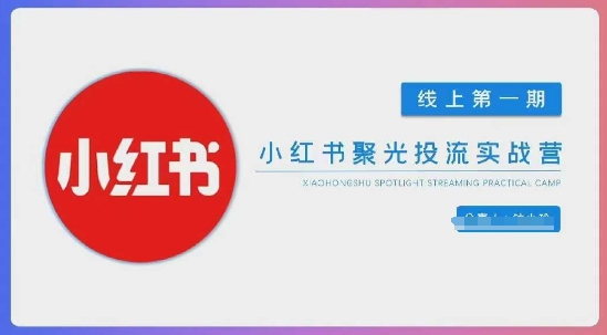 小红书聚光陪跑第一期,教你从0到1玩转小红书聚光投流,搭建小红书付费投流团队,更快的见到效果-佰校通网创