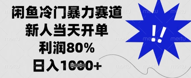 闲鱼冷门暴力赛道，新人当天开单，利润80%，日入数张【揭秘】-佰校通网创